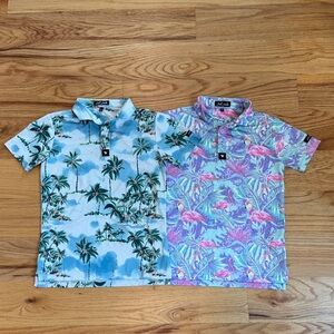 Bad Birdie kids performance polos size Small